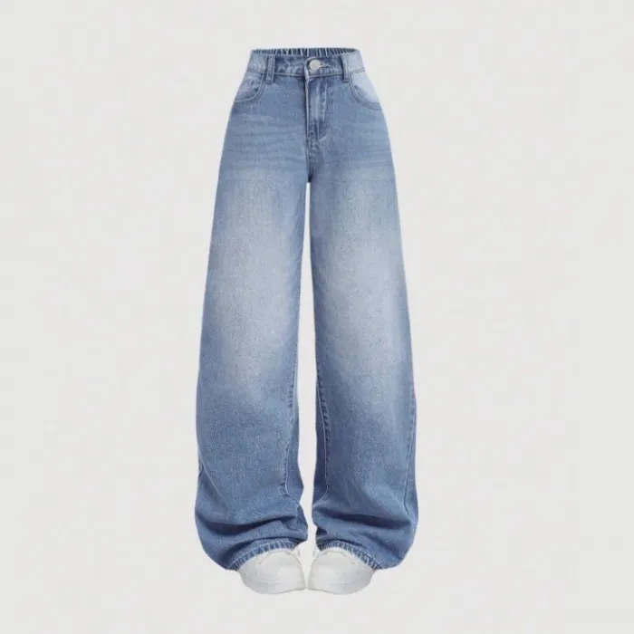 UNISEX- Washed Icy Blue Jeans