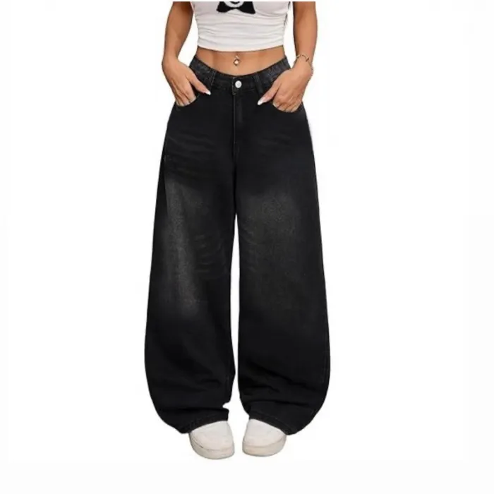 UNISEX - BLACK SKATER JEANS